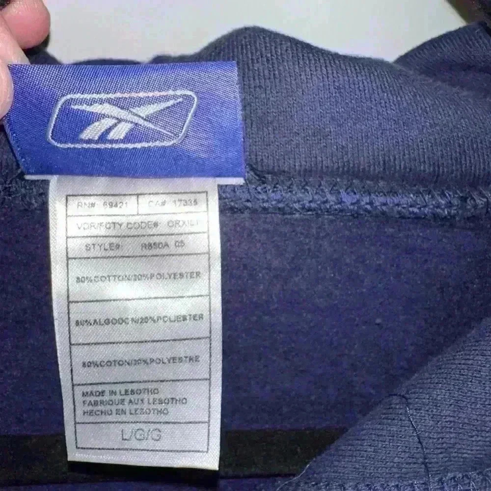 Vintage Reebok Hoodie Denver Broncos Country Navy & Orange L/G Men’s - Picture 10 of 11